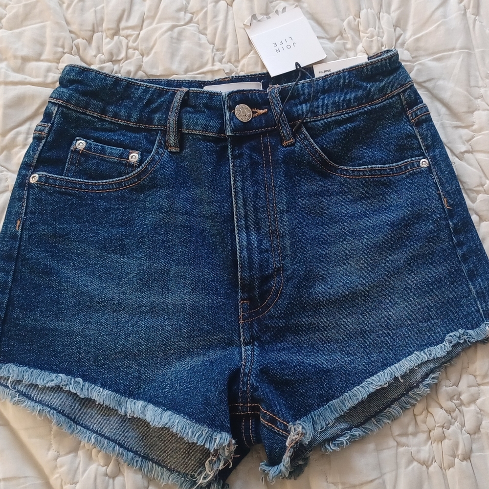 Zara Denim Hi-Rise Shorts